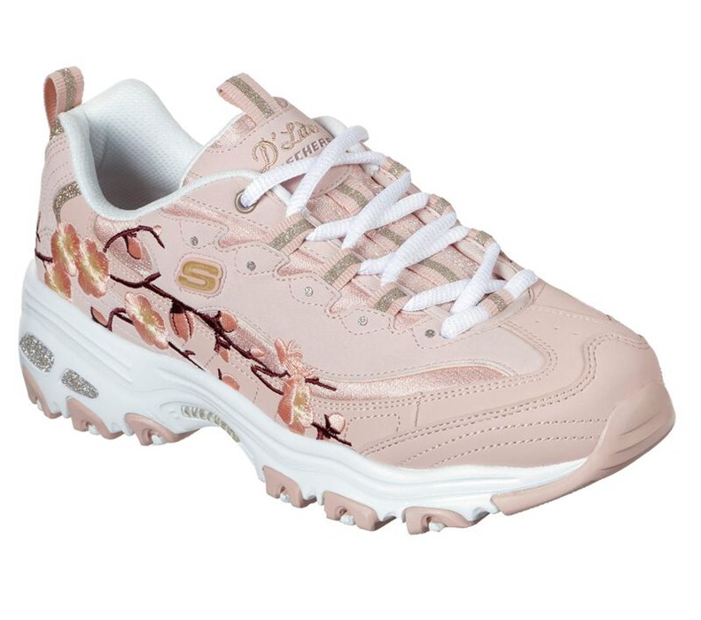 Skechers D'lites - Soft Blossom - Womens Sneakers Rose [AU-WN7094]